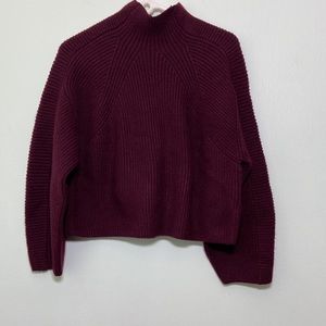 H&M  Maroon knit sweater size M (B0116